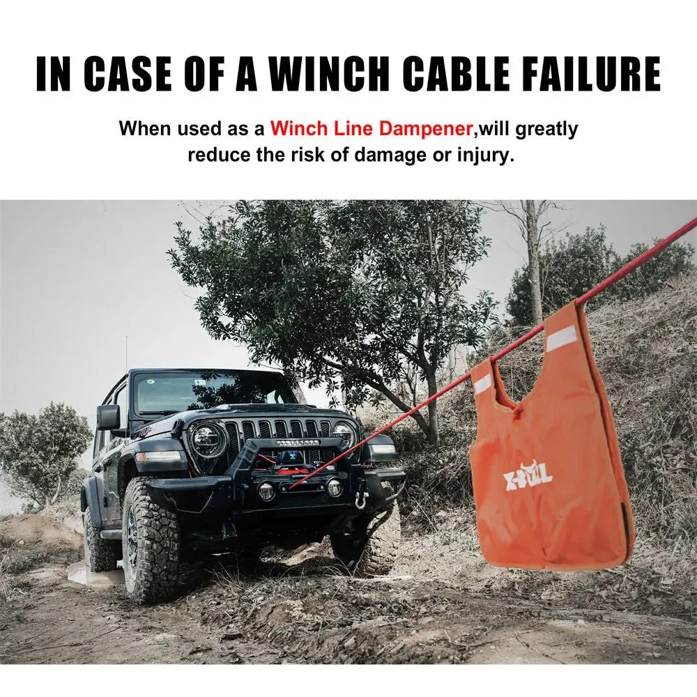 X-BULL Off-Road Safety Blanket Winch Damper with Storage Pocket and Reflective Strips
