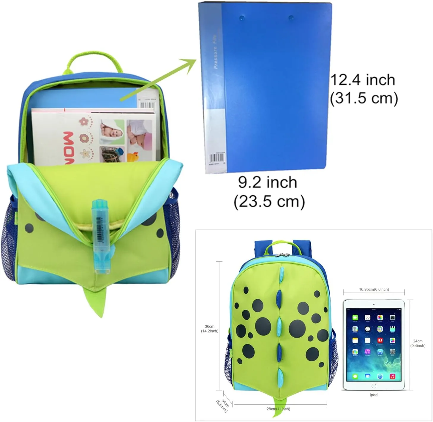Yodo Little Kids School Bag Pre-K Toddler Backpack - Name Tag and Chest Strap