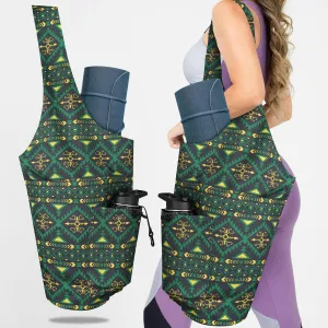 Yoga Mat Bag Yoga Tote Bag with Large Waterproof Zipper Pocket and Drawstring Pocket Yoga Mat Bag Carrier Fit Most Size Mats and All You Stuff